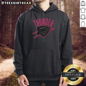 Premium Oklahoma City Thunder Highlight Reel Hoodie featuring vibrant team colors and logo, perfect for fans.