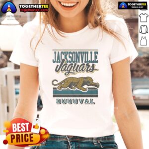 Good Jacksonville Jaguars Spirit Script Ladies Tee featuring stylish design and team colors for dedicated fans.