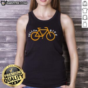 Stylish hard life tank top featuring a nice yellow bike design, perfect for casual summer outfits.