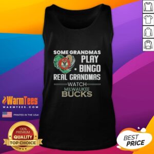 Original Some Grandmas Play Bingo tank top featuring Milwaukee Bucks design for stylish grandmas who love basketball.