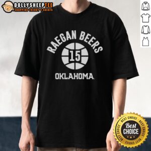 Alt Text: Oklahoma Sooners Basketball T-Shirt featuring Raegan Beers showcasing team spirit and style for fans.