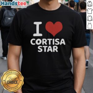 Good I Love Cortisa Star Rap Lovers T-Shirt featuring a vibrant design perfect for hip-hop fans and fashion enthusiasts.