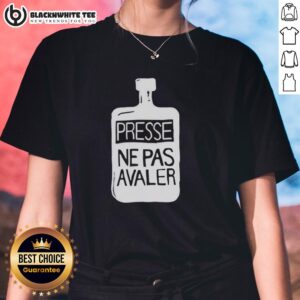 Thom Yorke wearing a 'Presse Ne Pas Avaler' ladies tee, showcasing his unique style and artistic expression.