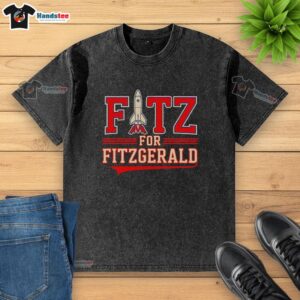 Nice Fitz for Fitzgerald Rocket washed t-shirt featuring a vintage design, perfect for casual wear and style.