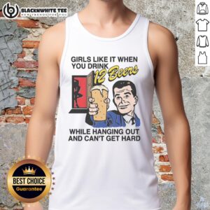 Stylish tank top featuring 'Good Girls Like It When You Drink 12 Beers' slogan, perfect for casual outings and fun gatherings.