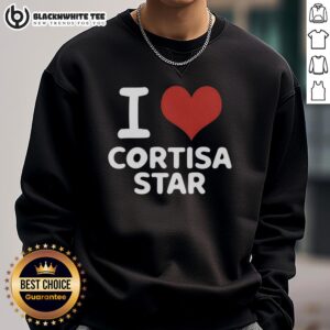 Cozy Nice I Love Cortisa Star Rap Lovers Sweatshirt in vibrant colors, perfect for music lovers and casual wear.
