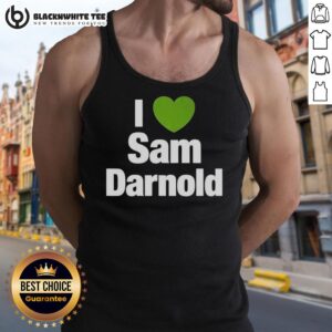 Nice Seattle Seahawks I Love Sam Darnold heart tank top in green, perfect for fans showing team spirit.