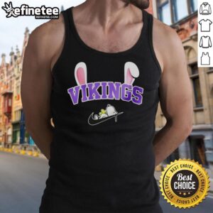 Nice Minnesota Vikings X Snoopy Happy Easter tank top featuring vibrant colors and playful designs, perfect for Easter celebrations.