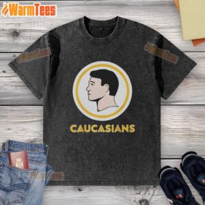 Funny vintage washed t-shirt featuring Nice Caucasians design, perfect for casual and trendy outfits.