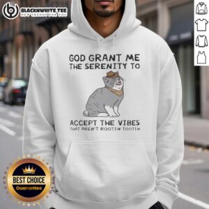 Cozy cat hoodie featuring 'God Grant Me Serenity' design, perfect for embracing chill vibes and feline lovers.