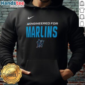 Stylish Nice Engineered Miami Marlins MLB logo hoodie, perfect for fans looking to show team spirit and stay cozy.