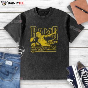 Awesome Los Angeles Rams Kenny Washington washed t-shirt featuring a vintage design and vibrant team colors.