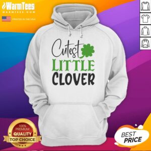 Cute little clover hoodie for kids featuring a vibrant green design, perfect for stylish and cozy outfits.