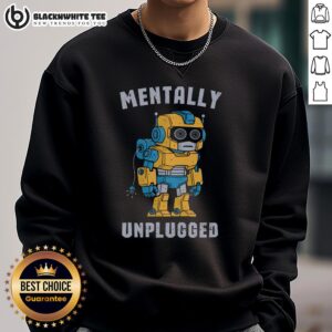 Cozy Top Mentally Unplugged Sweatshirt in soft fabric, perfect for relaxed days and casual outings.