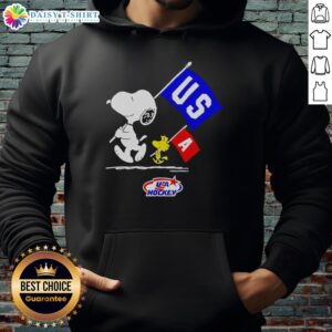 Alt Text: Good Snoopy and Woodstock hoodie celebrating USA Hockey Olympic Champions 2026 in Milano Cortina, Italia.