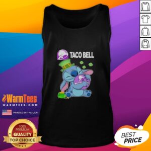 Cute Stitch Hug The Taco Bell Logo Happy Patrick's Day T-Shirt - Image 4