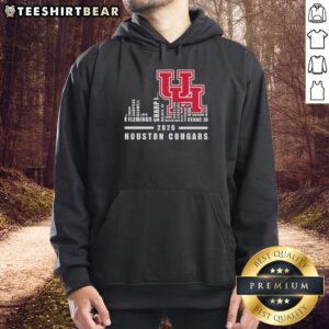 Good 2026 Houston Cougars Football hoodie featuring city skyline design and team name for fans and supporters.