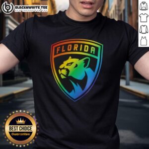 Nice Florida Panthers Team Pride Logo T-Shirt featuring vibrant colors and the iconic team logo, perfect for fans.