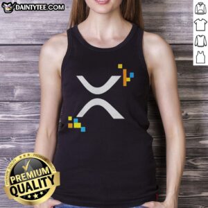 Original XRP Ledger logo tank top featuring a stylish design for crypto enthusiasts and Ripple supporters.