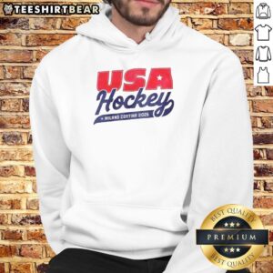 Top USA Hockey Milano Cortina 2026 Winter Olympic hoodie featuring stylish design and team colors for fans.