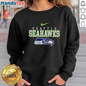 2026 Super Bowl Seattle Seahawks sweatshirt with 'They Not Like Us And We Don't Care' slogan, perfect for fans.