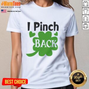 Pretty I Pinch Black Ladies Tee featuring a stylish design perfect for St. Patrick's Day celebrations.