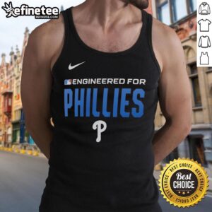Premium engineered tank top for Philadelphia Phillies MLB fans, featuring team colors and logo for stylish game day wear.