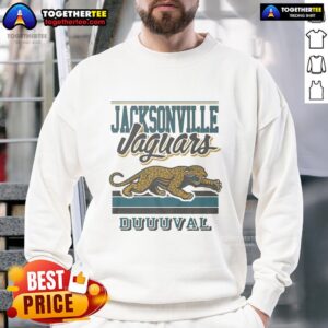 Good Jacksonville Jaguars Spirit Script Sweatshirt in black, showcasing team pride and comfortable style for fans.