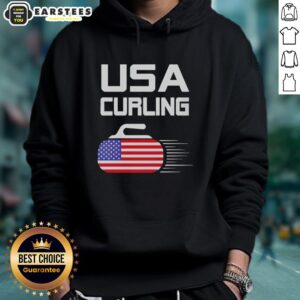 Awesome USA Curling American Flag Stone Hoodie featuring a stylish design for curling fans and patriotic supporters.