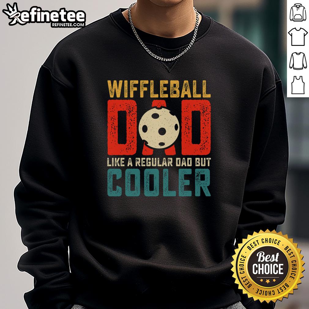 top-cooler-wiffleball-dad-fathers-day-sweatshirt Alt Text: Top Cooler Wiffleball Dad Fathers Day Sweatshirt in navy blue, perfect gift for wiffleball-loving dads.