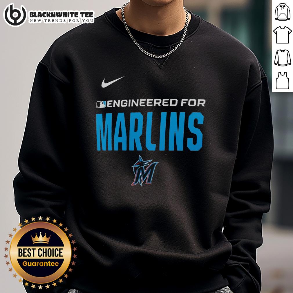Top Engineered For Miami Marlins Mlb Logo Sweatshirt
