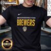 Top Engineered For Milwaukee Brewers MLB Logo T-Shirt featuring a bold Brewers logo on a stylish casual tee.