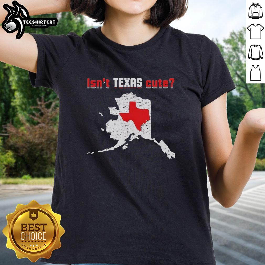 top-isnt-texas-cute-map-ladies-tee Top Isn't Texas Cute Map Ladies Tee featuring a colorful Texas map design, perfect for stylish Texas-loving women.
