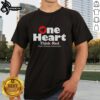 Top One Heart Think Red Heart Disease Awareness Month T-Shirt featuring a bold red heart graphic for awareness.
