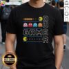 Top Pac-Man Over Game T-Shirt featuring a vibrant graphic of Pac-Man, perfect for retro gaming enthusiasts.