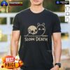 Top Slow Death Snail Skull T-Shirt featuring a unique snail skull graphic on a stylish tee for edgy fashion lovers.