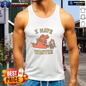 Official I Hate Winter Hostila Winter Tank Top featuring a stylish design, perfect for expressing your winter disdain.