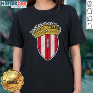 Alt Text: Premium PR Halftime Football Tee for Puerto Rican ladies, featuring vibrant colors and stylish design for game day.