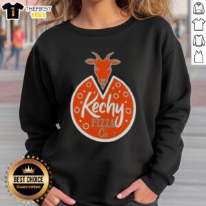 Awesome Kechy Pizza Co logo sweatshirt featuring vibrant colors and a stylish design perfect for pizza lovers.