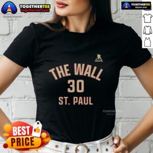 Original Jesper Wallstedt 30 Minnesota Wild Ladies Tee featuring St. Paul name and number design.