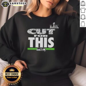 Awesome Seattle Seahawks Cut sweatshirt for Super Bowl LX Champions 2026, featuring vibrant team colors and logo.