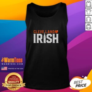 Official Cleveland Irish St. Patrick's Day tank top featuring vibrant green design and festive graphics for parade celebrations.