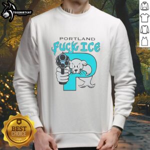 Good Portland Fuck Ice Sweatshirt in stylish black with bold text, perfect for casual wear and expressing a unique vibe.