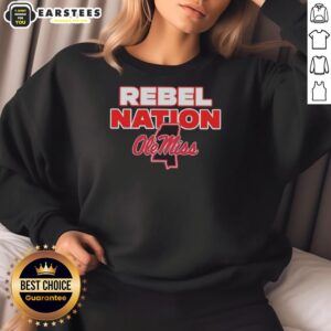 Awesome Ole Miss Rebel Nations Mississippi Outline Sweatshirt featuring bold design and vibrant colors for fans.