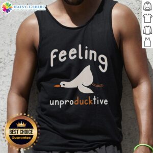 Unproductive duck tank top design featuring a whimsical duck, perfect for casual wear and embracing a laid-back lifestyle.