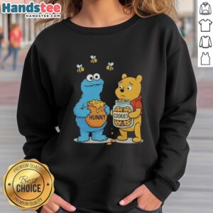 Cozy Good Character Swap sweatshirt featuring a cookie and honey jar mashup design for sweet style lovers.