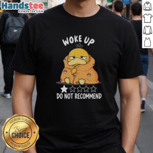 Pretty Wake Up Do Not Recommend Psyduck Pokemon T-Shirt featuring a cute Psyduck design for Pokemon fans.