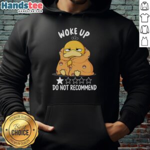 Cute Psyduck Pokemon hoodie design, featuring vibrant colors, perfect for fans. Not recommended for wake-up looks.