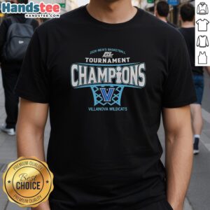 Premium Villanova Wildcats Men's Basketball 2026 Big East Conference Tournament Champions T-Shirt design featuring team colors.