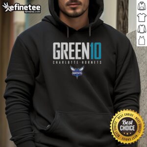 Top Josh Green 10 Charlotte Hornets Elite Hoodie showcasing vibrant team colors and modern design for fans.